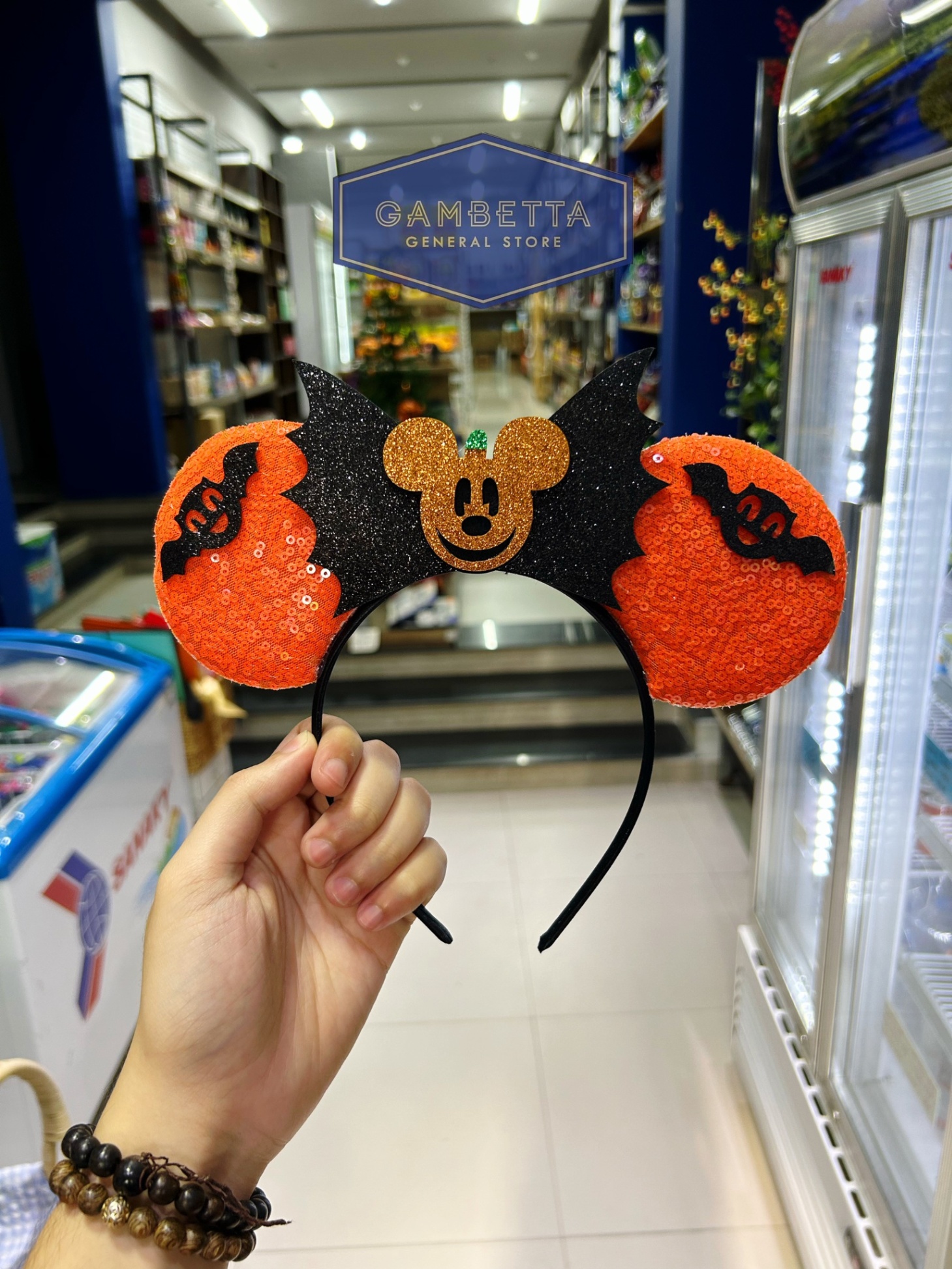 Bờm Halloween Tai Mickey