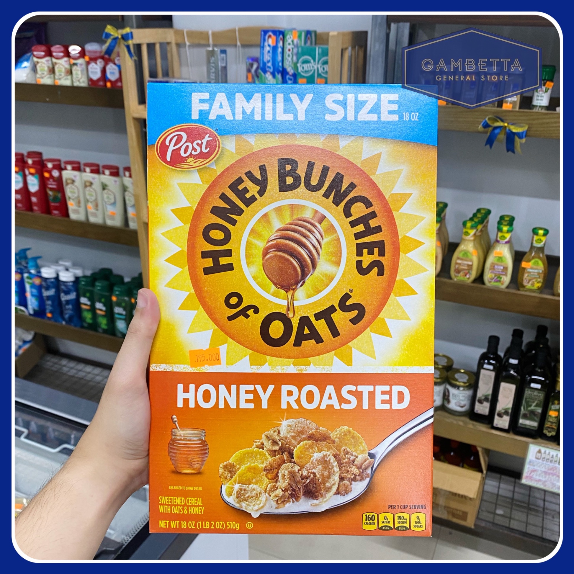 Post Honey Bunches Of Oats Honey Roasted Family Size 510g