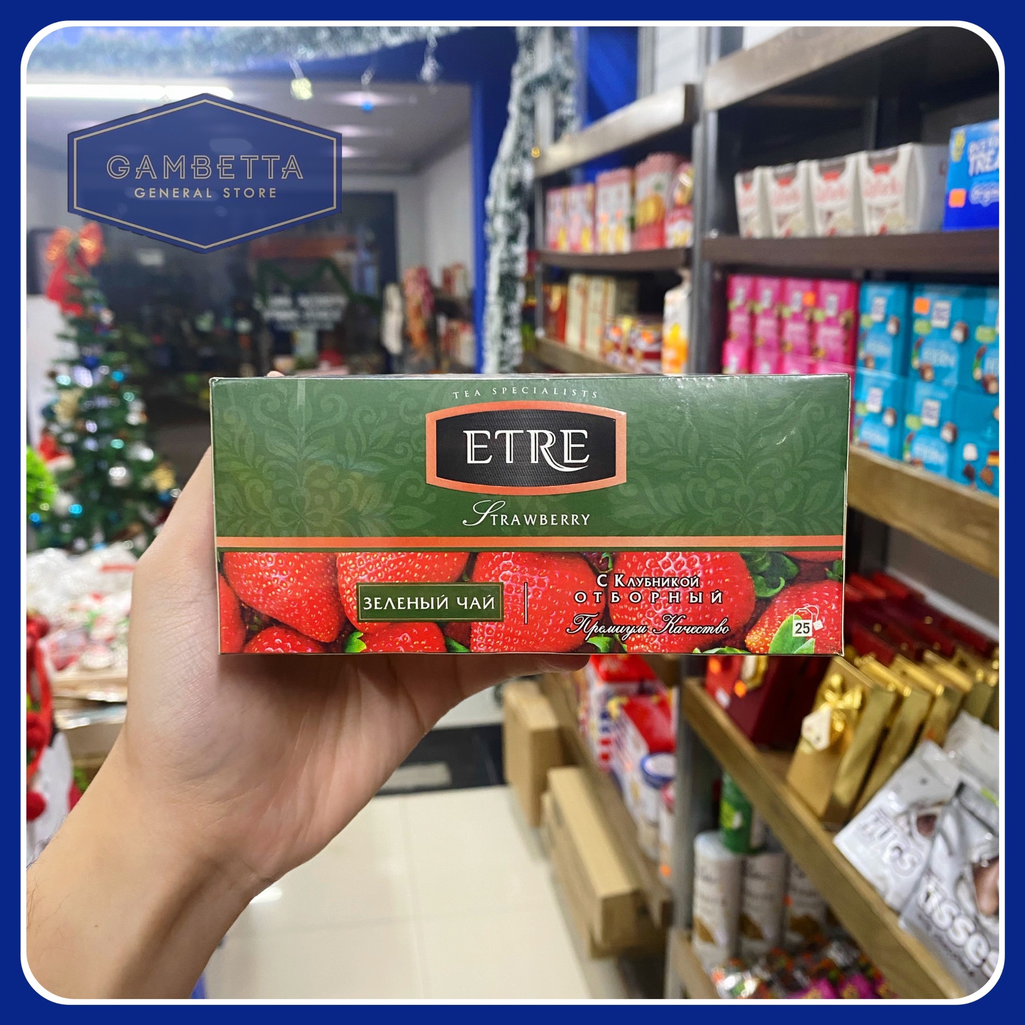 Etre Trà Xanh Hương Dâu 25 Túi Lọc Green Tea Strawberry 50g