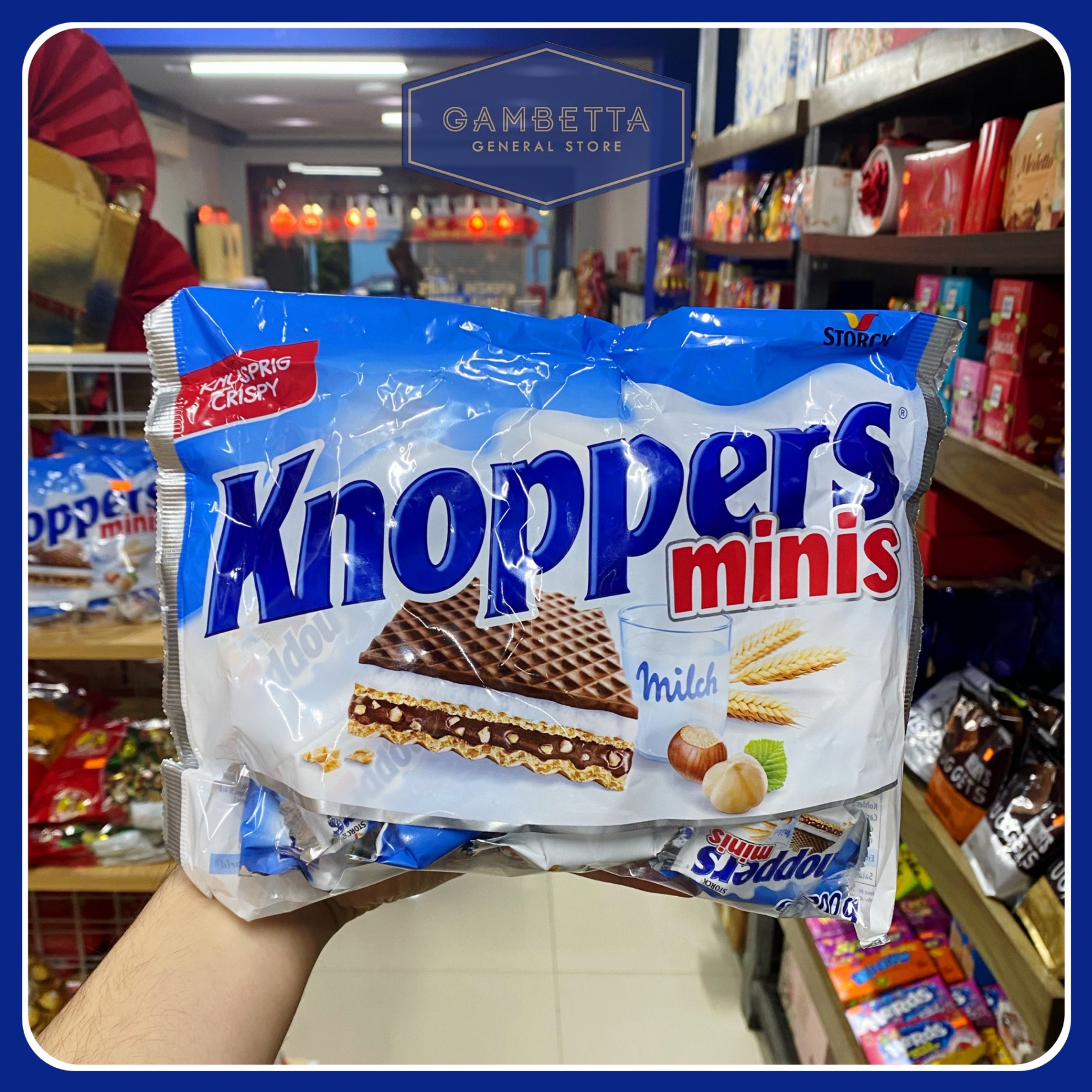 Knoppers Minis Bánh Xốp Socola Sữa 200g