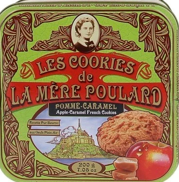 Les Cookies de La Mere Poulard Hộp Sắt Apple Caramel French Cookies 200g