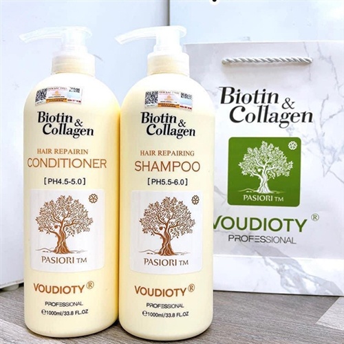 Voudioty Biotin & Collagen Dầu Gội Dưỡng Chai Trắng 1000ml