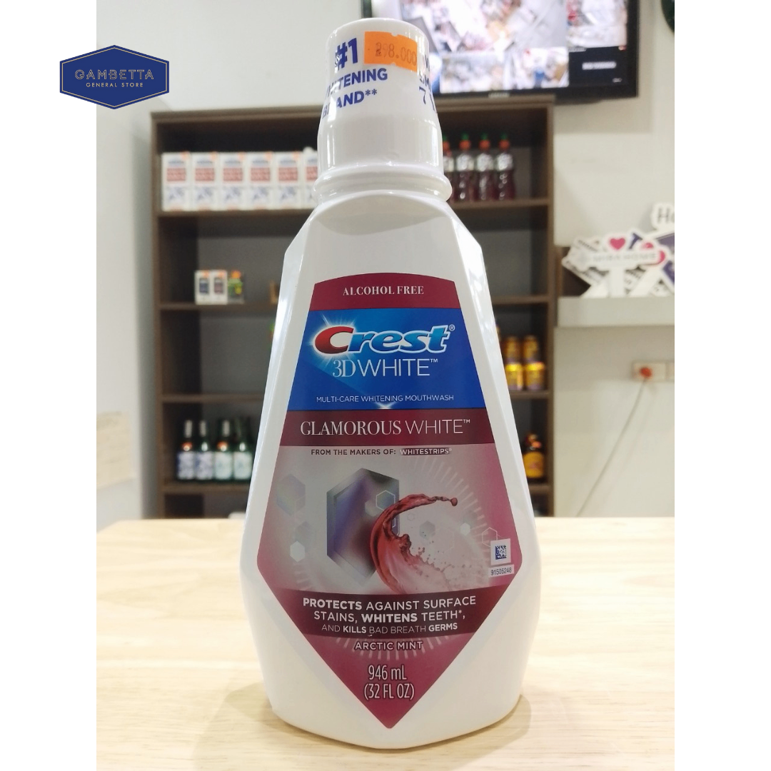 Crest 3D White Nước Xúc Miệng 946ml