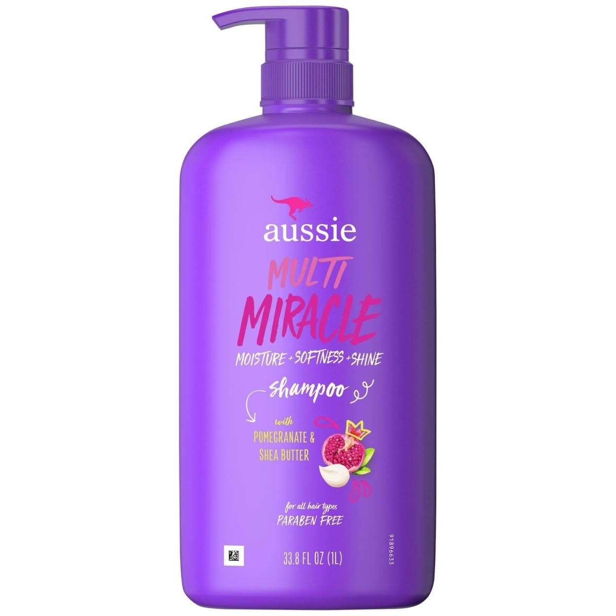 Aussie Multi Miracle Shampoo with Pomegranate & Shea Butter 1L