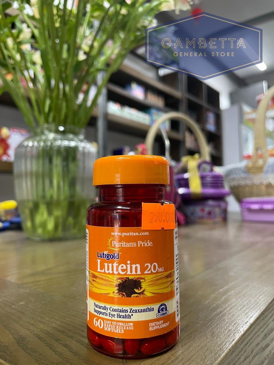 Puritan's Pride Lutein 20mg 60 Softgels