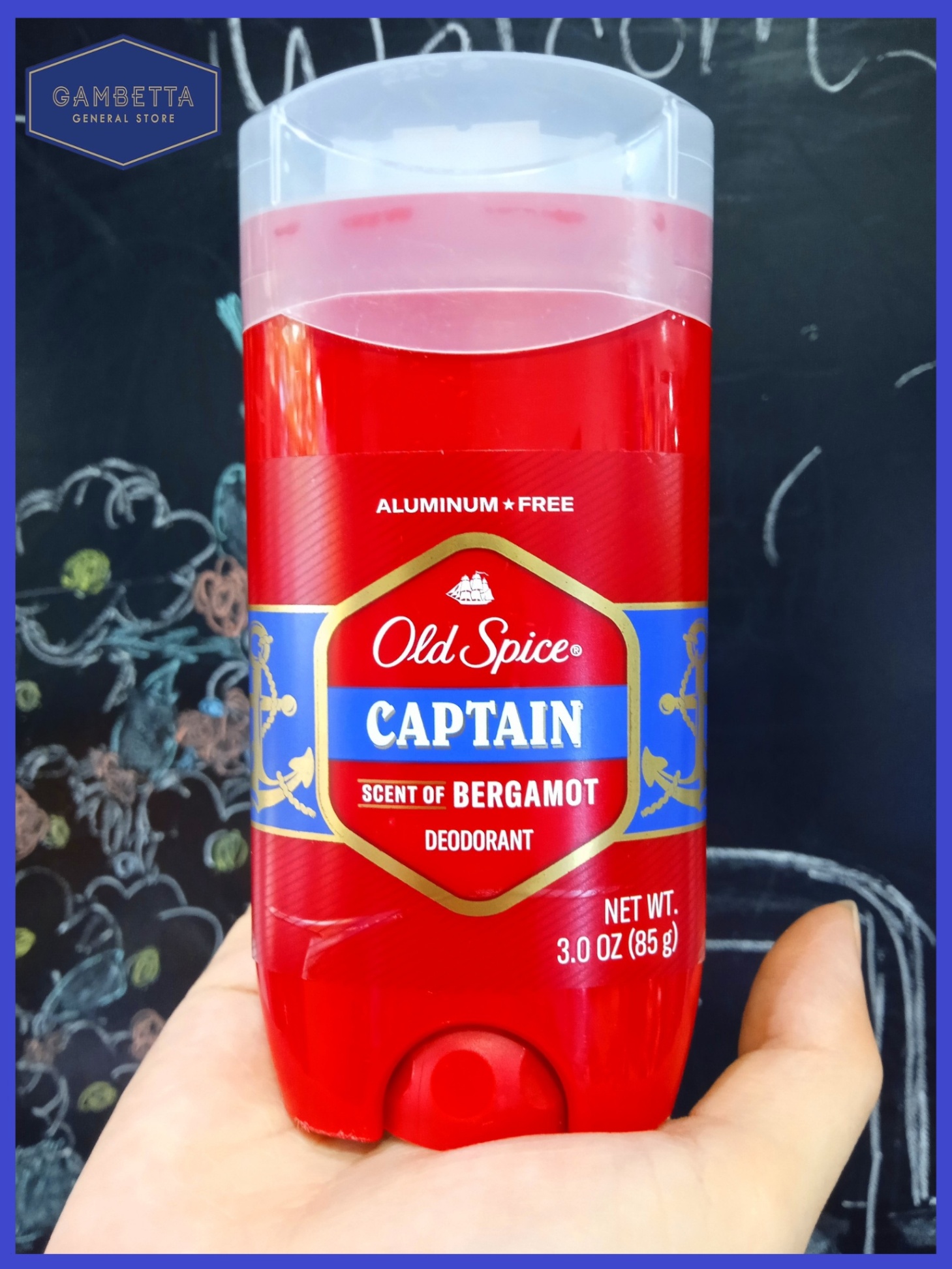 Old Spice Khử Mùi Nam Captain Scent of Bergamot Deodorant 85g