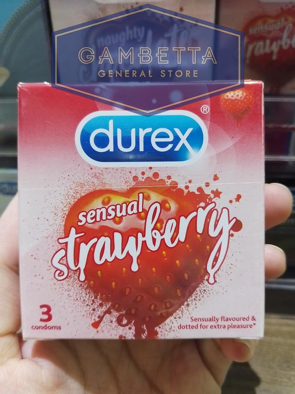 Durex Bao Cao Su Sensual Strawberry 3 Condoms