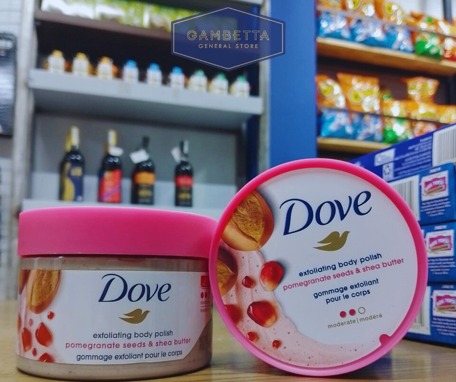 Dove Tẩy Da Chết Body Scrub Pomegranate Seeds & Chea Butter 298g