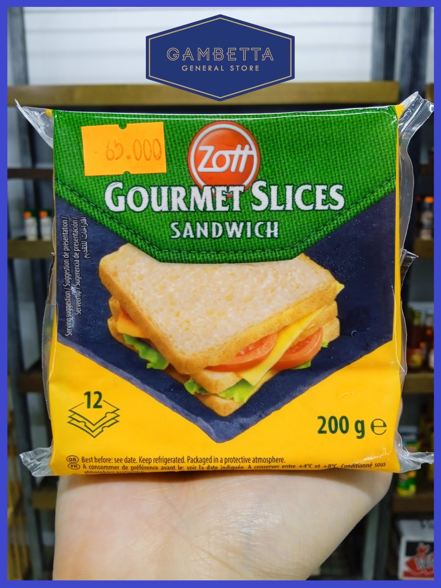 Zott Gourmet Slices Sandwich Cheese 200g