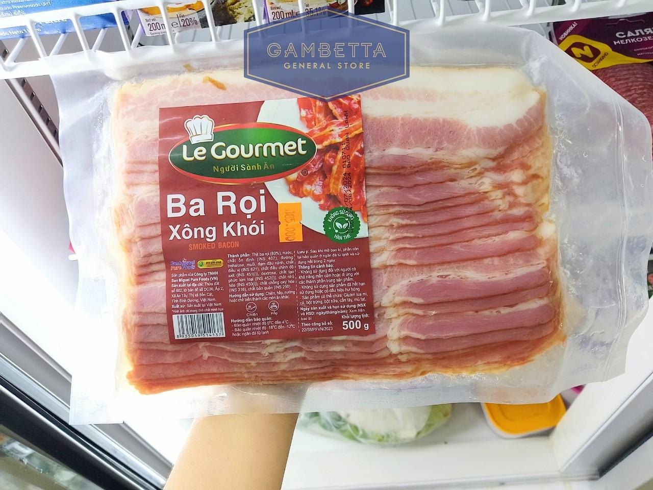 Le Gourmet Smoked Bacon Thịt Ba chỉ Xông Khói 500g