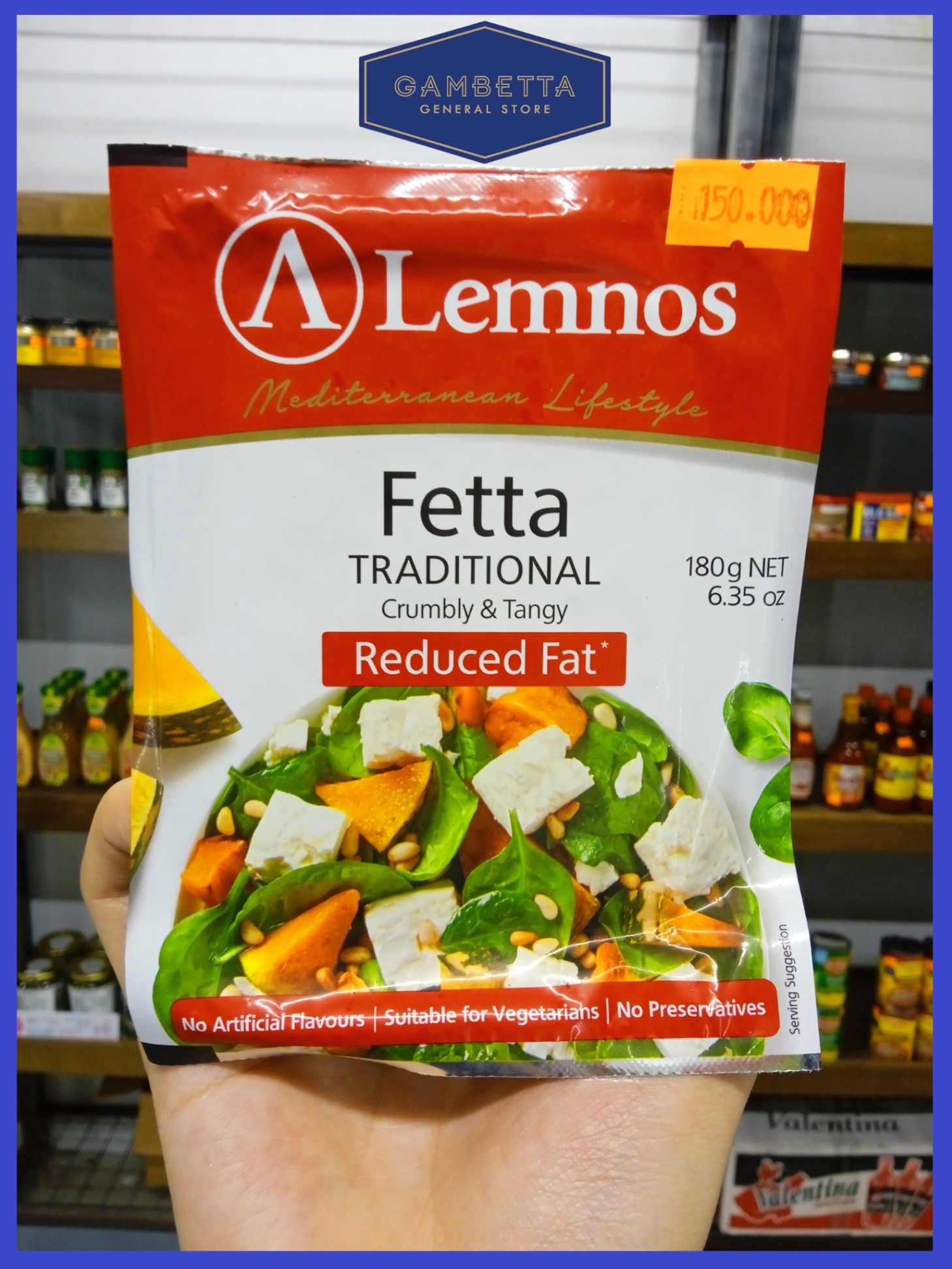 Lemnos Fetta Cheese Reduced Fat 180g