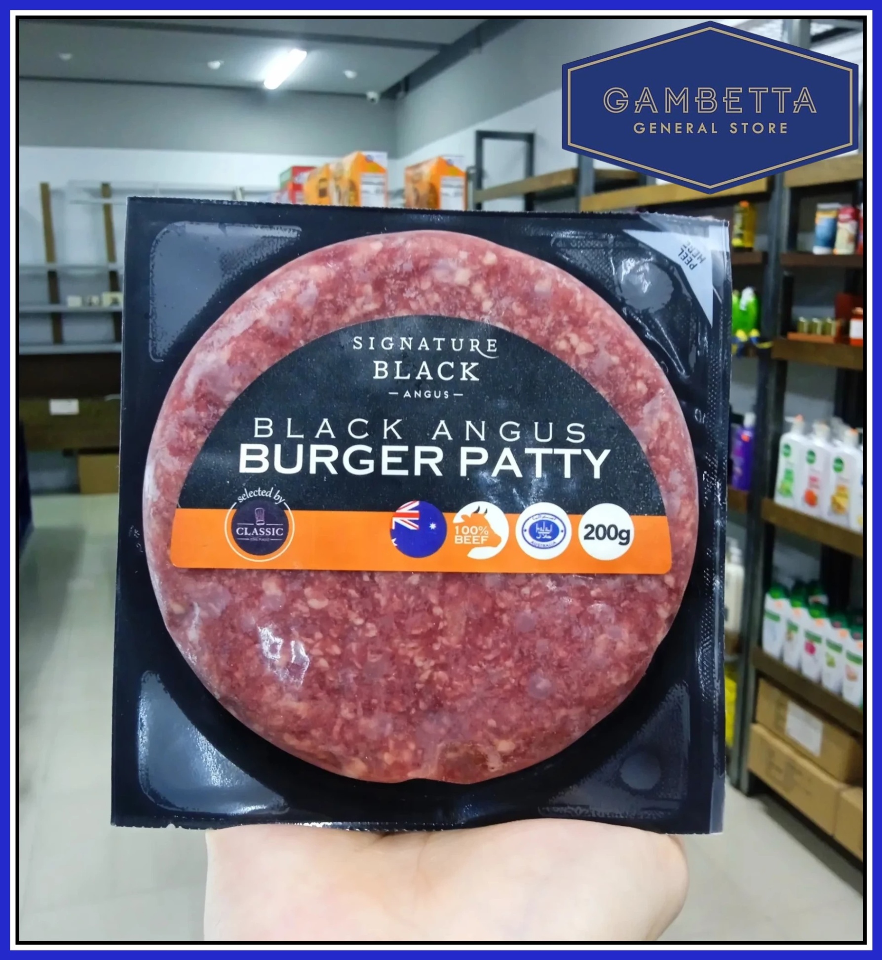 Thịt Bò Xay Đông Lạnh Signature Black Angus Beef Burger Patty 200g