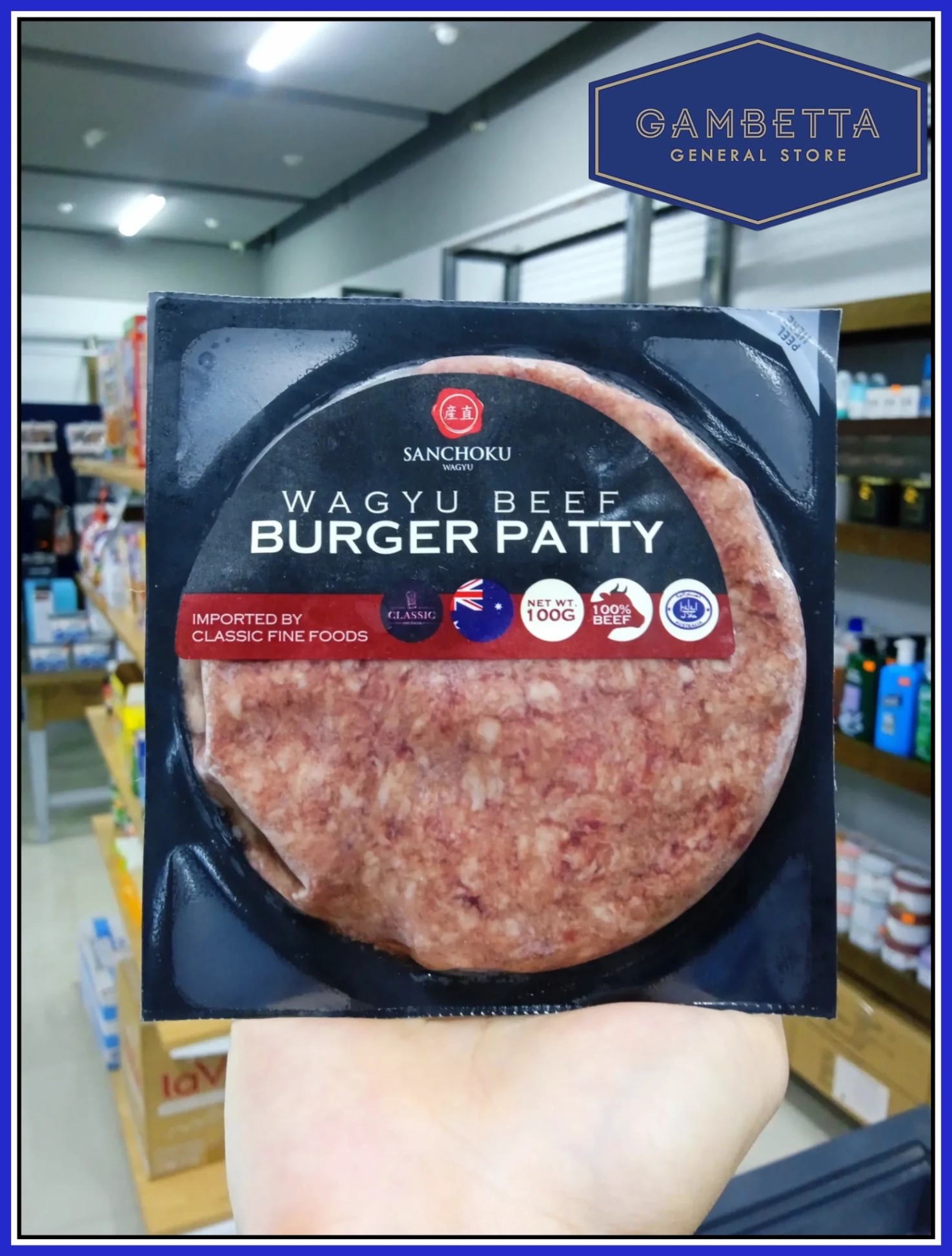 Thịt bò Xay Đông Lạnh Sanchoku Beef Burger Patty 100g