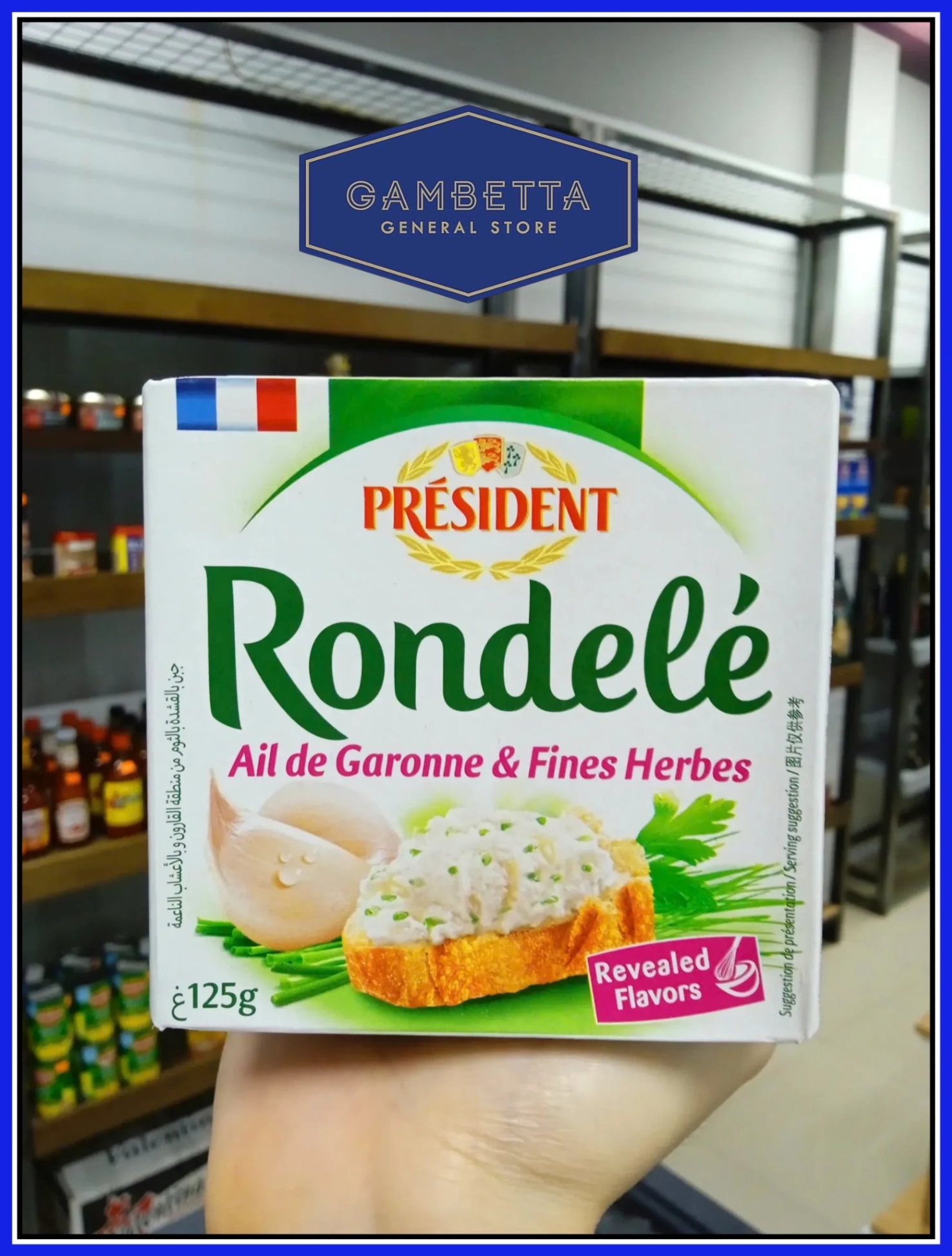 President Rondele Cream Cheese Garlic and Herb 125g