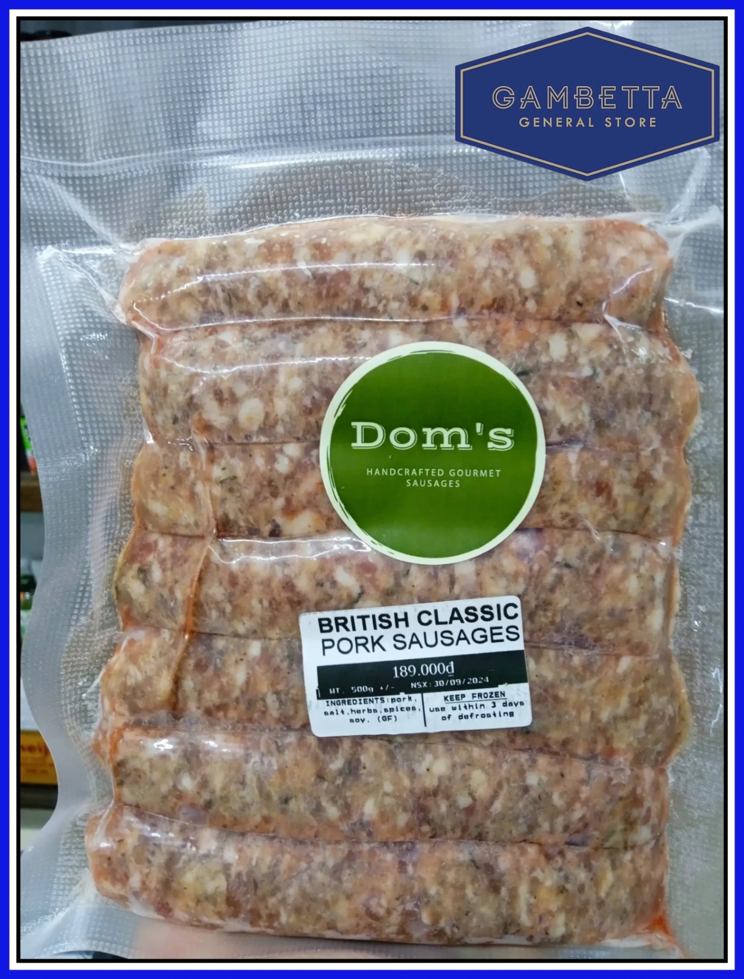 Dom's The British Classic / Xúc xích Anh truyền thống 500g