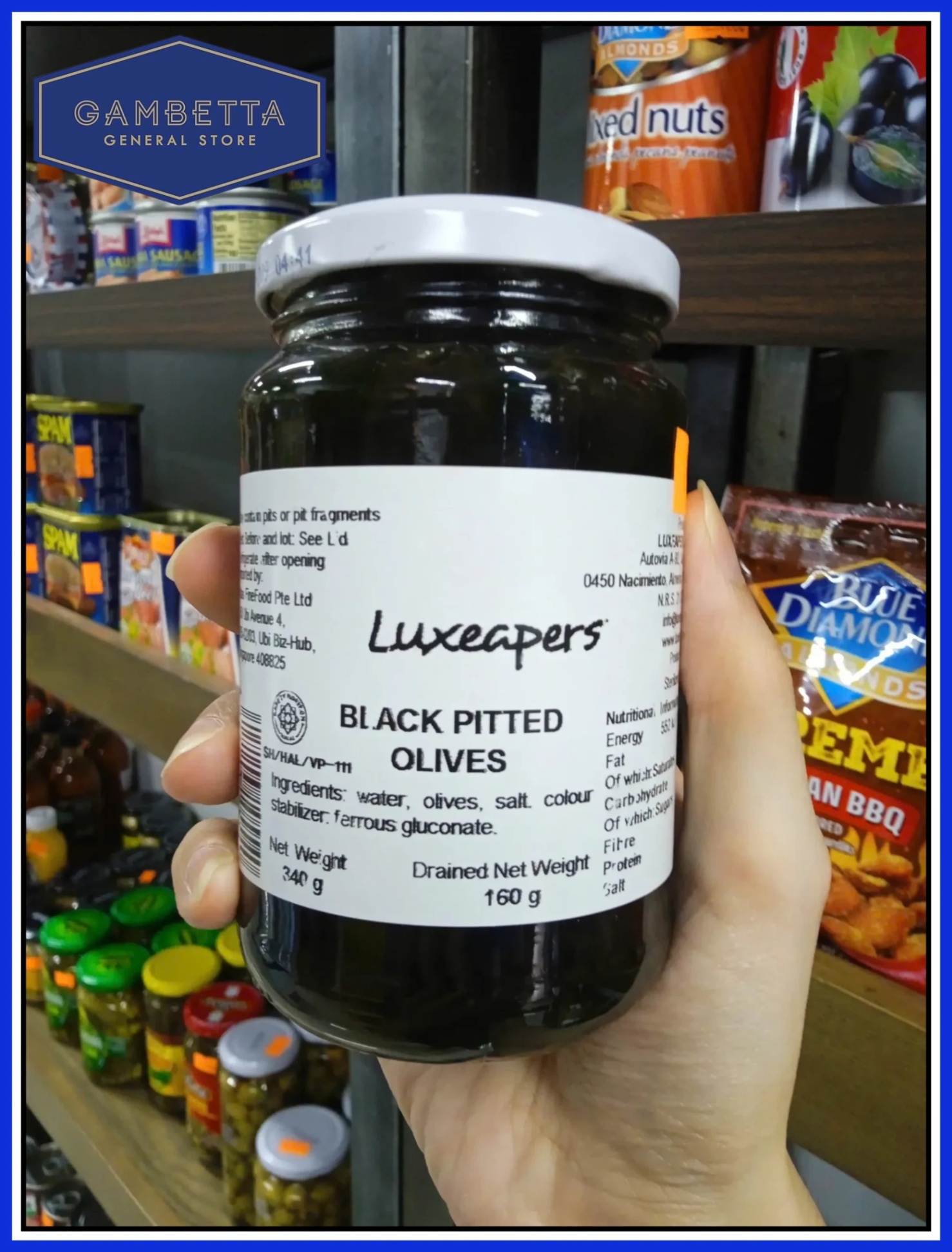 Luxeapers Oliu Đen Không Hạt Black Pitted Olives 340g