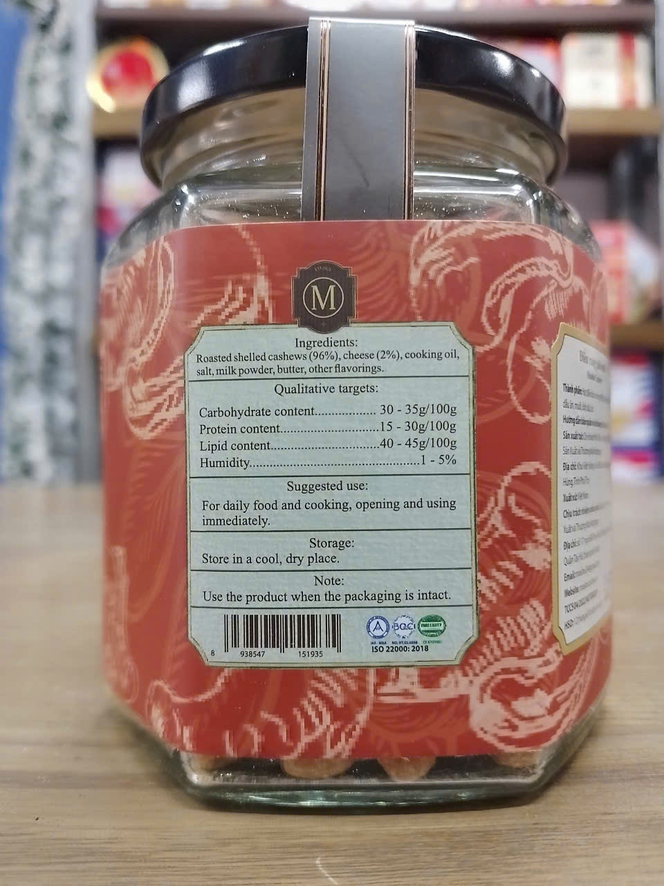 Maishe Organic Nuts Hạt Điều Vị Phomai 150g