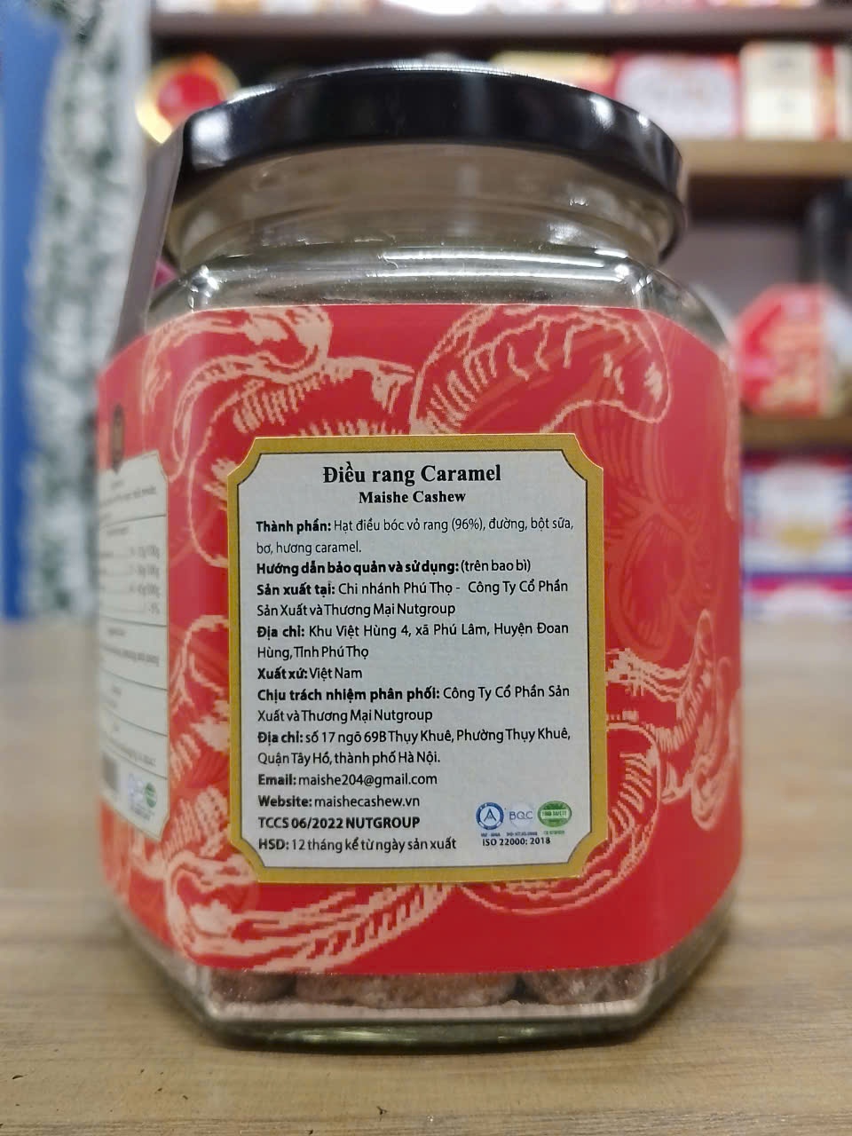 Maishe Organic Nuts Hạt Điều Vị Caramel Mặn 150g