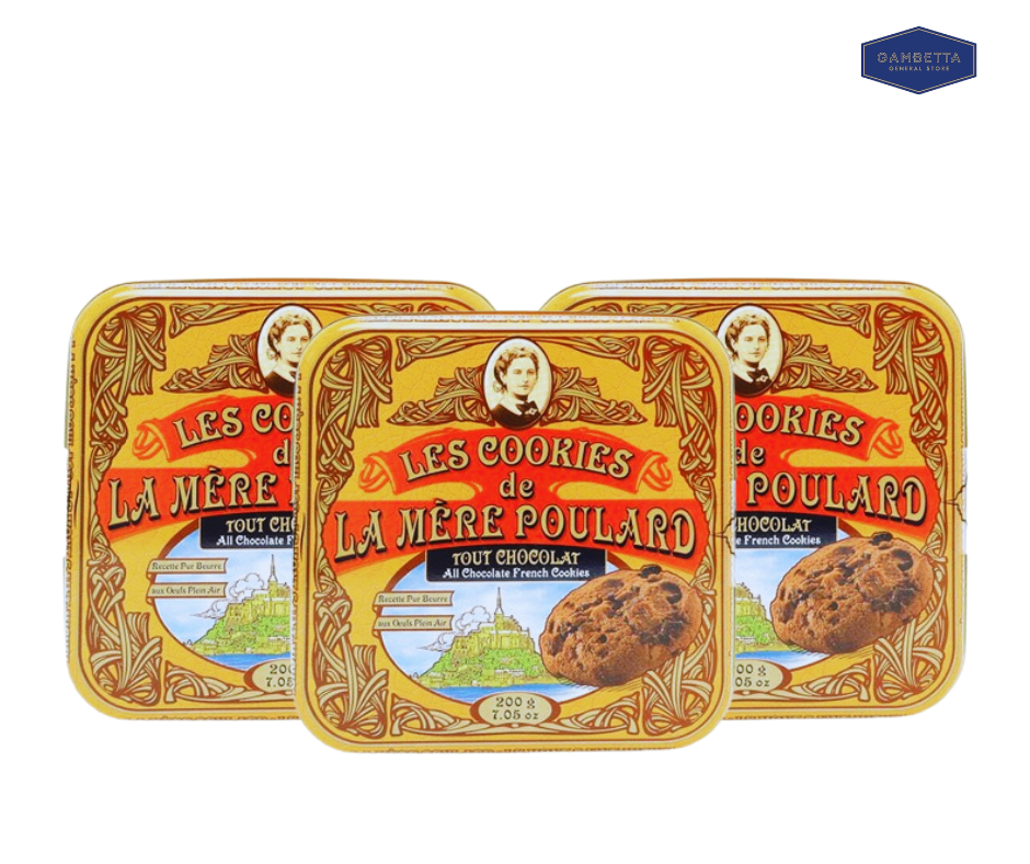 Les Cookies de La Mere Poulard Hộp Sắt Tout Chocolat 200g