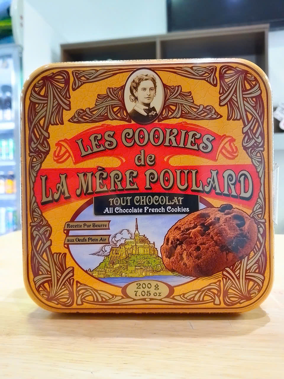 Les Cookies de La Mere Poulard Hộp Sắt Tout Chocolat 200g