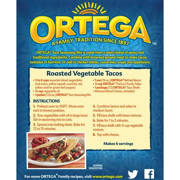 Ortega Original Taco Seasoning Mix 3 packs