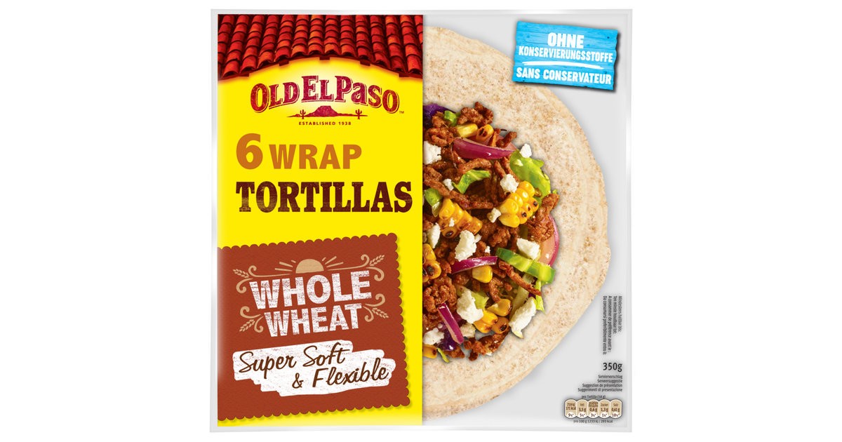 Old Elpaso Whole wheat 6 Tortillas Wraps