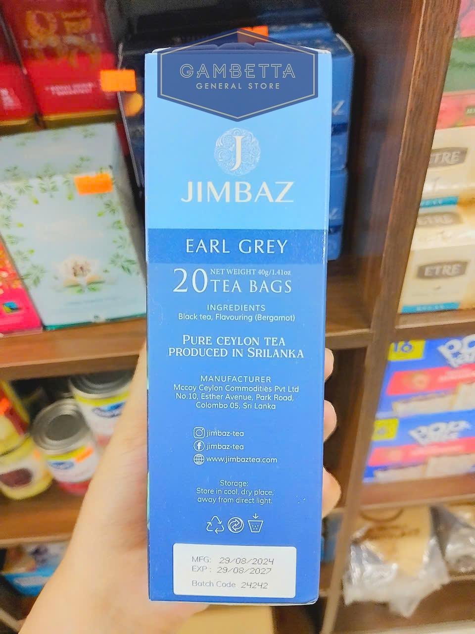 Trà Jimbaz Earl Grey Tea 20 Tea bags