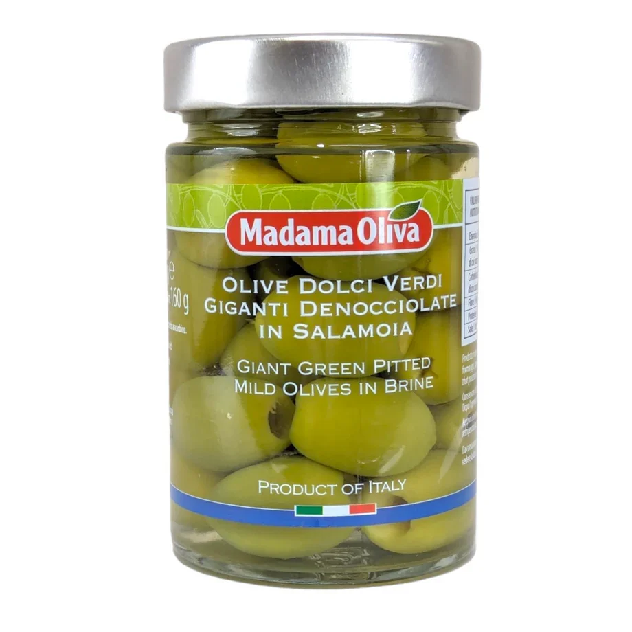 Madama Oliva Oliu Xanh Ko Hạt Pitted Green Olives 300g