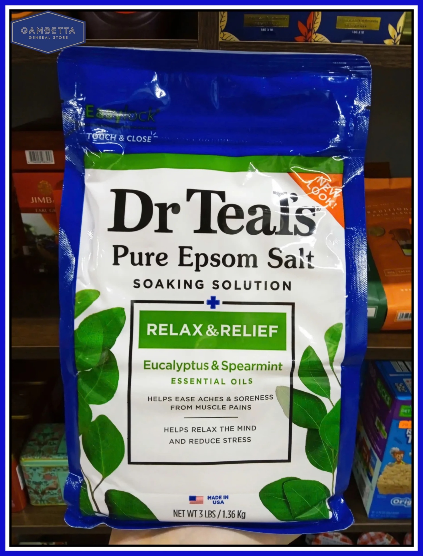 Dr Teal's Pure Epsom Salt Relax & Relief with Eucalyptus and Spearmint 1.36kg