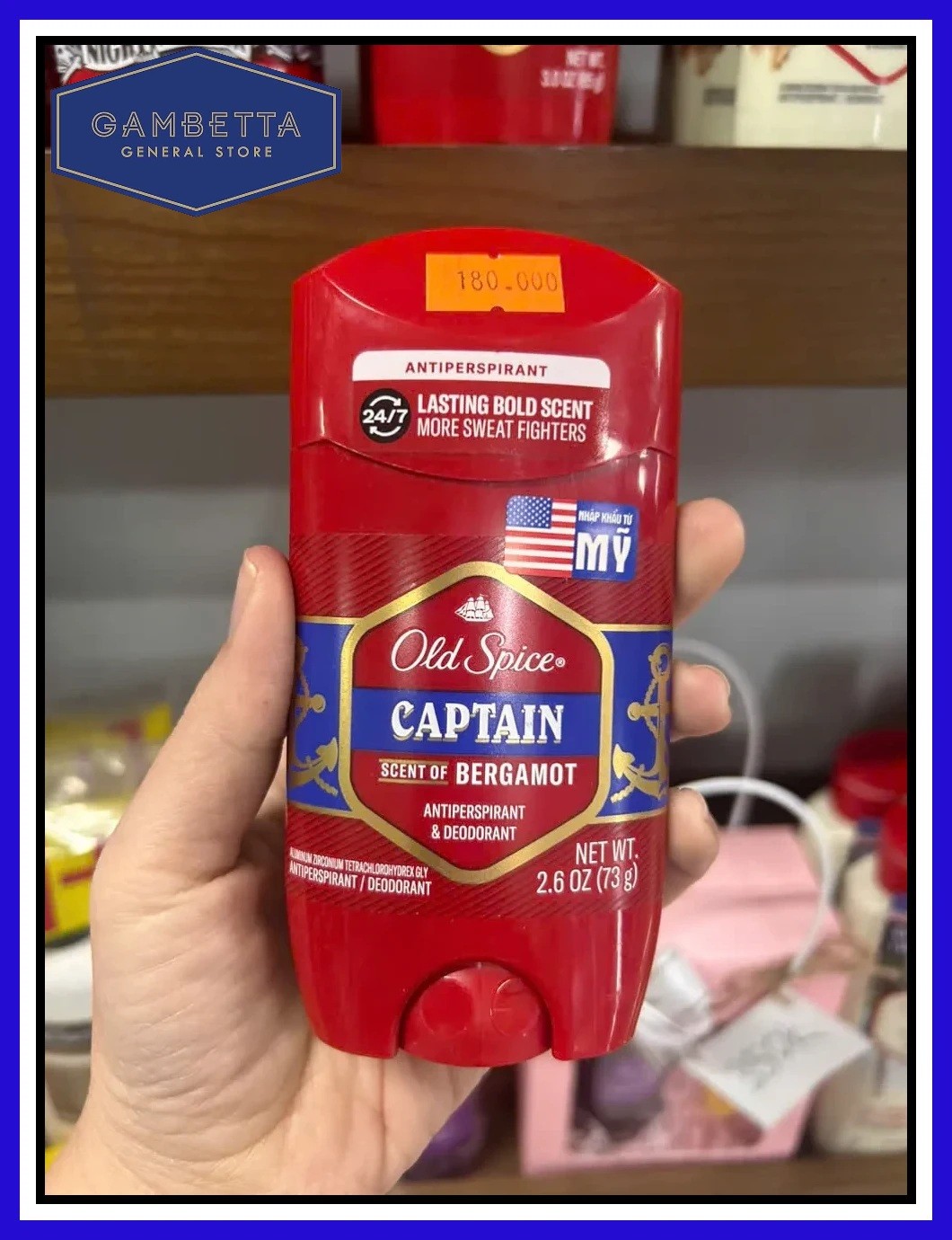 Sáp Khử Mùi Old Spice Captain Antiperspirant Deodorant 73g