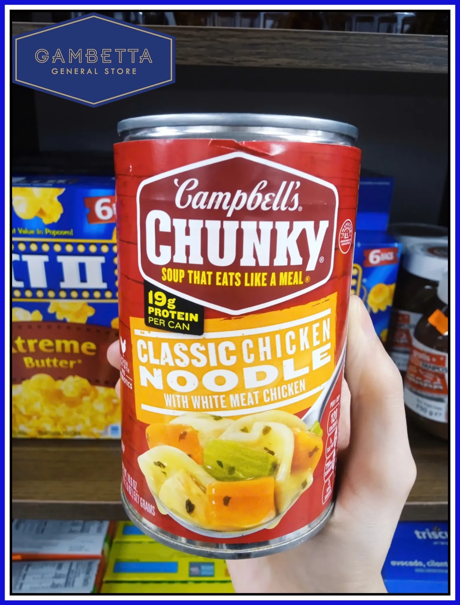 Campbells Classic Chicken Noodle with White Meat Chicken 527g