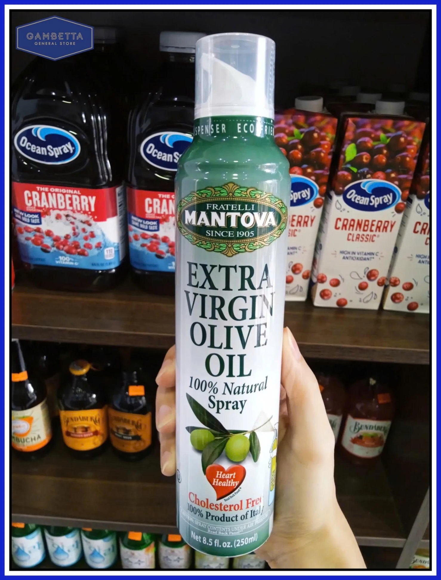 Mantova Dầu Oliu xịt nguyên chất Ý Extra Virgin Olive Oil 100% Natural Spray 250ml