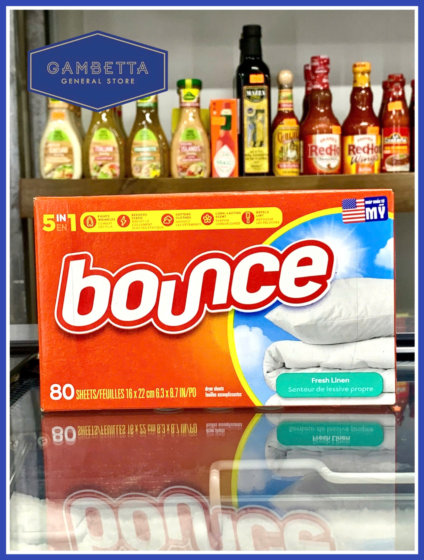 Bounce Fresh Linen 5 in 1 80 Dryer Sheets