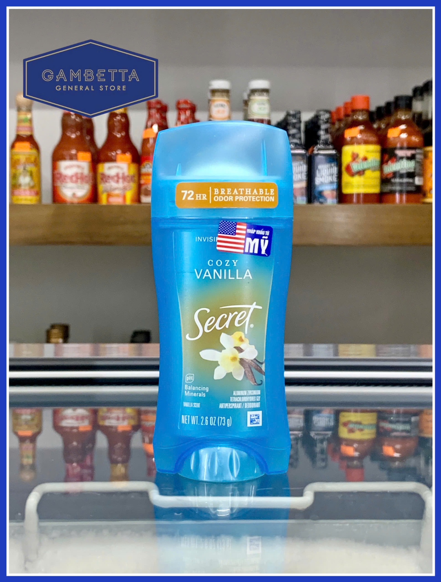 Lăn Khử Mùi Secret Cozy Vanilla 72hr Antiperspirant/ Deodorant 73g
