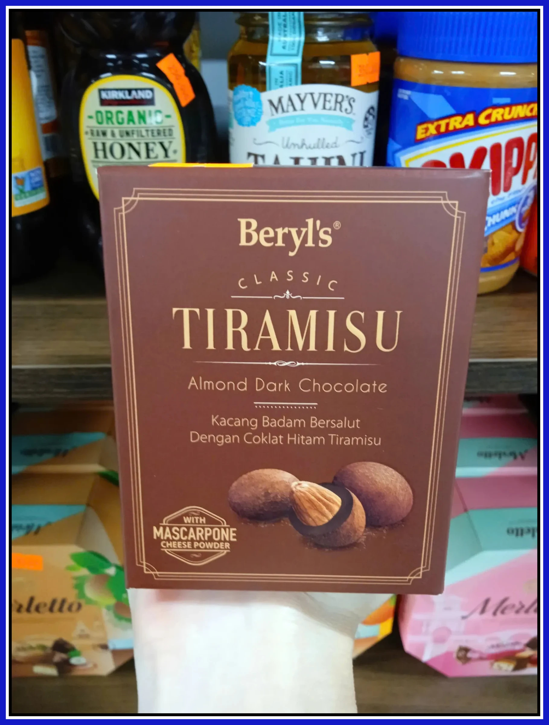 Beryl's Tiramisu Almond Dark Chocolate 100g