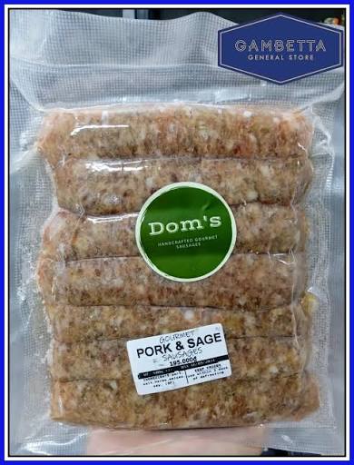 Dom's Gourmet Pork & Sage/ Xúc Xích Thịt Lợn & Sage 500g