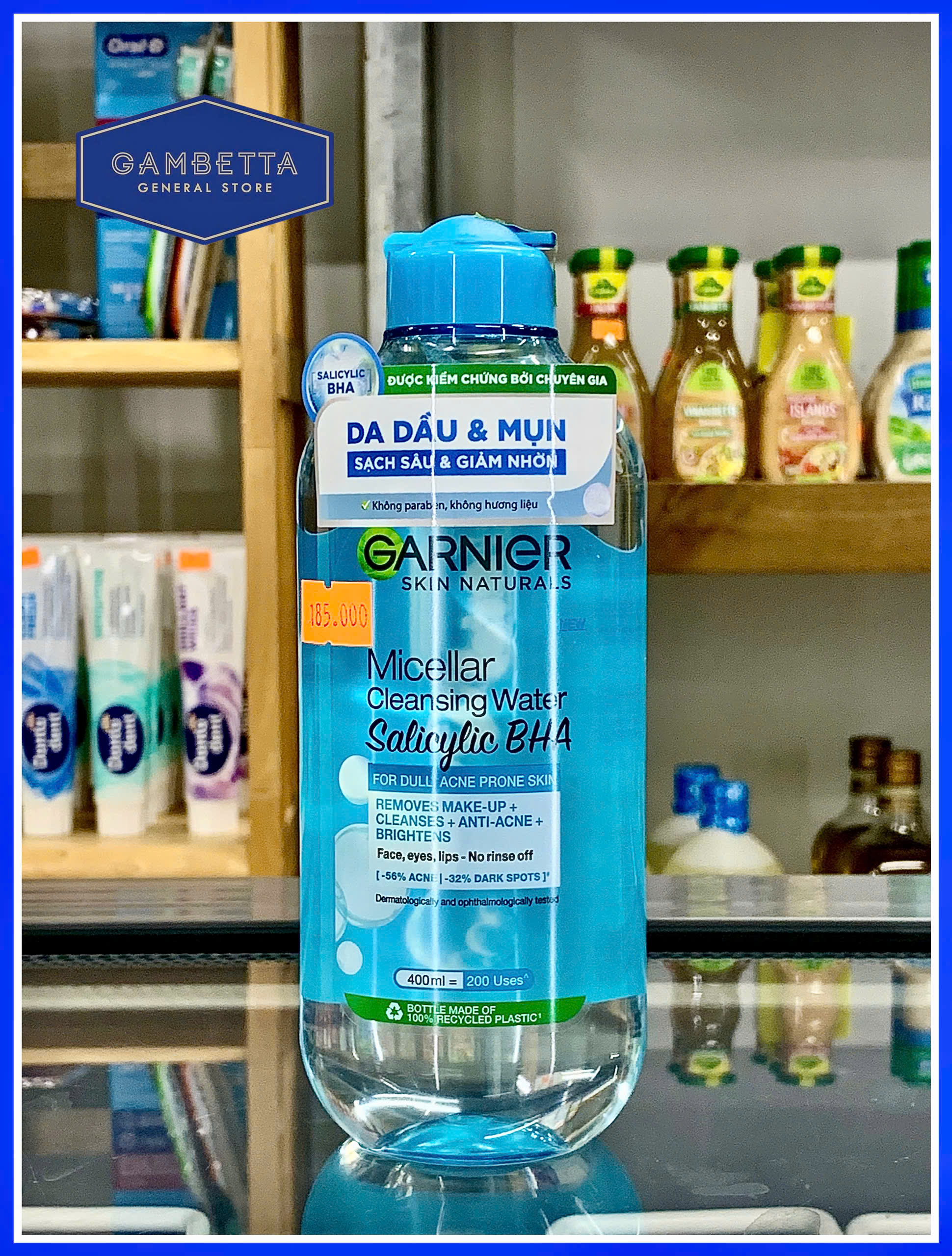 Garnier Nước Tẩy Trang Salicylic BHA Chai Xanh Dương