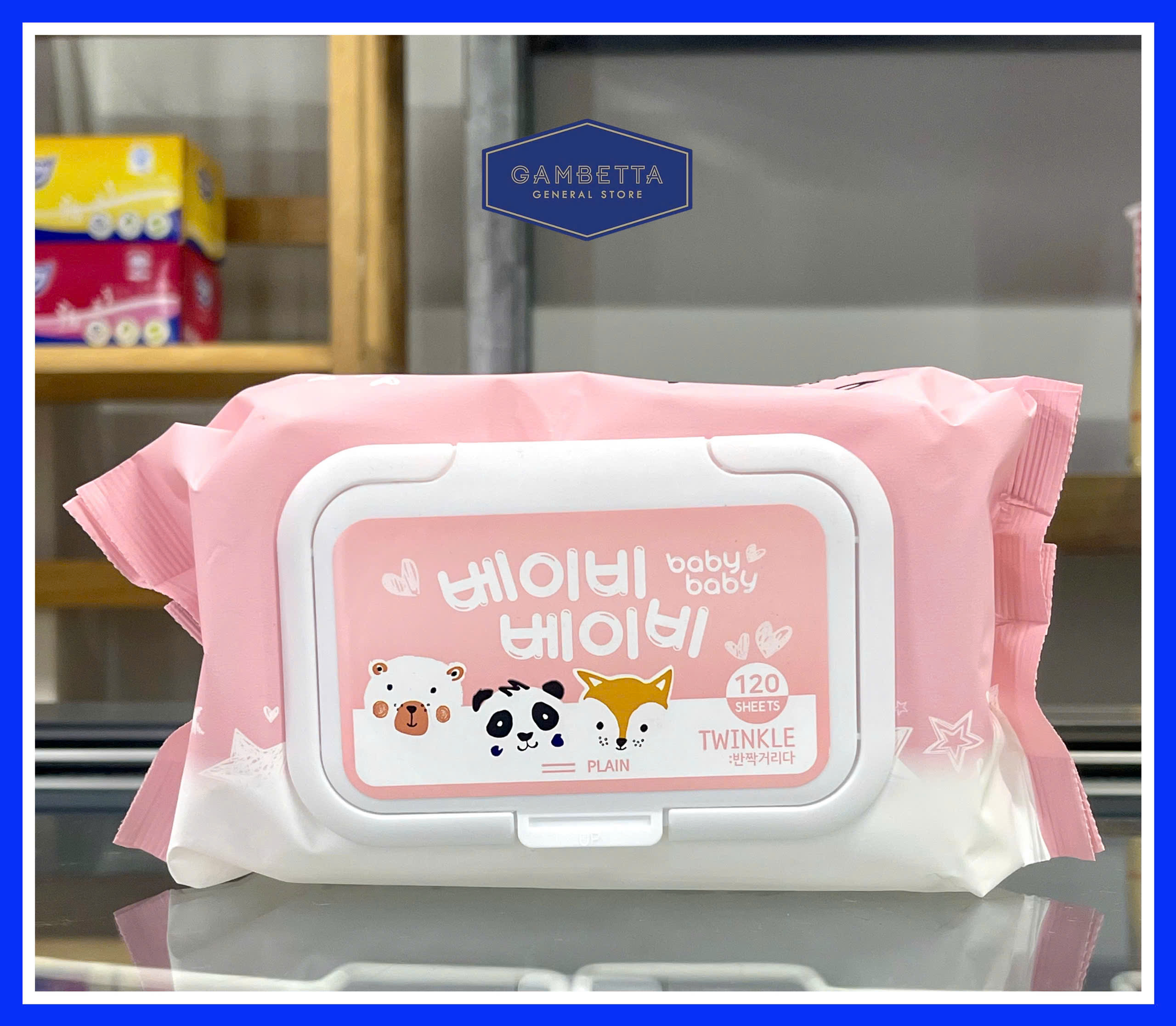 Khăn ướt Baby Baby hồng 120 tờ
