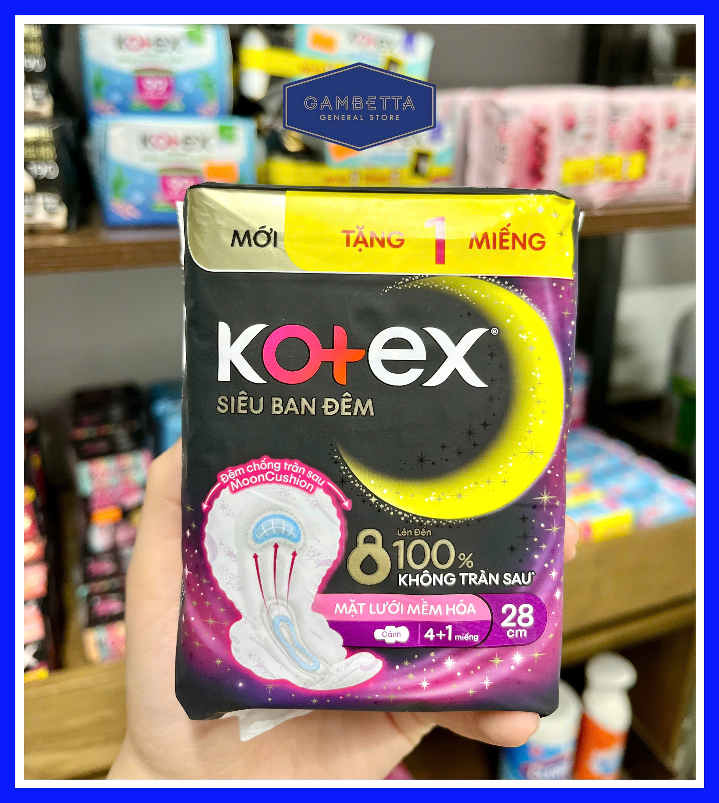 Kotex BVS Siêu ban đêm 28cm 4 miếng