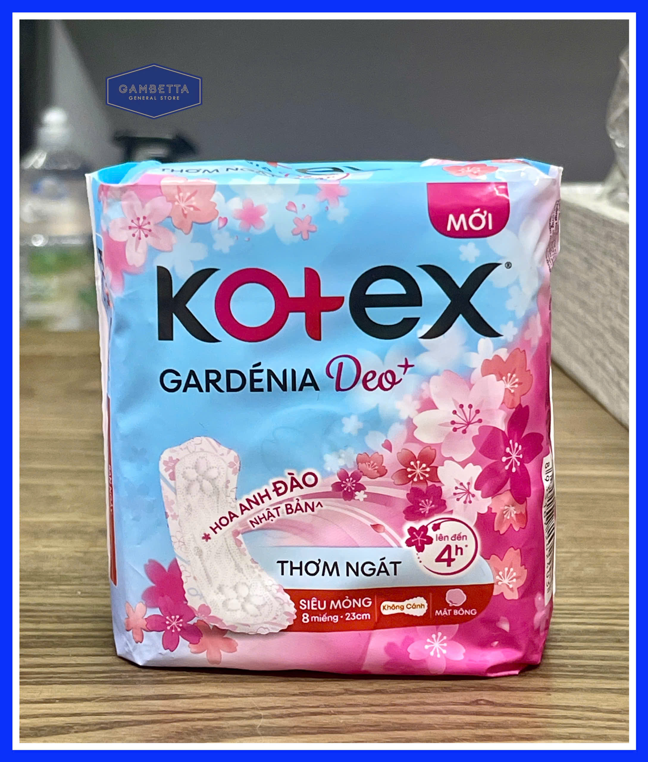 Kotex BVS ko cánh Gardenia Hoa Anh Đào 23cm 8 Miếng