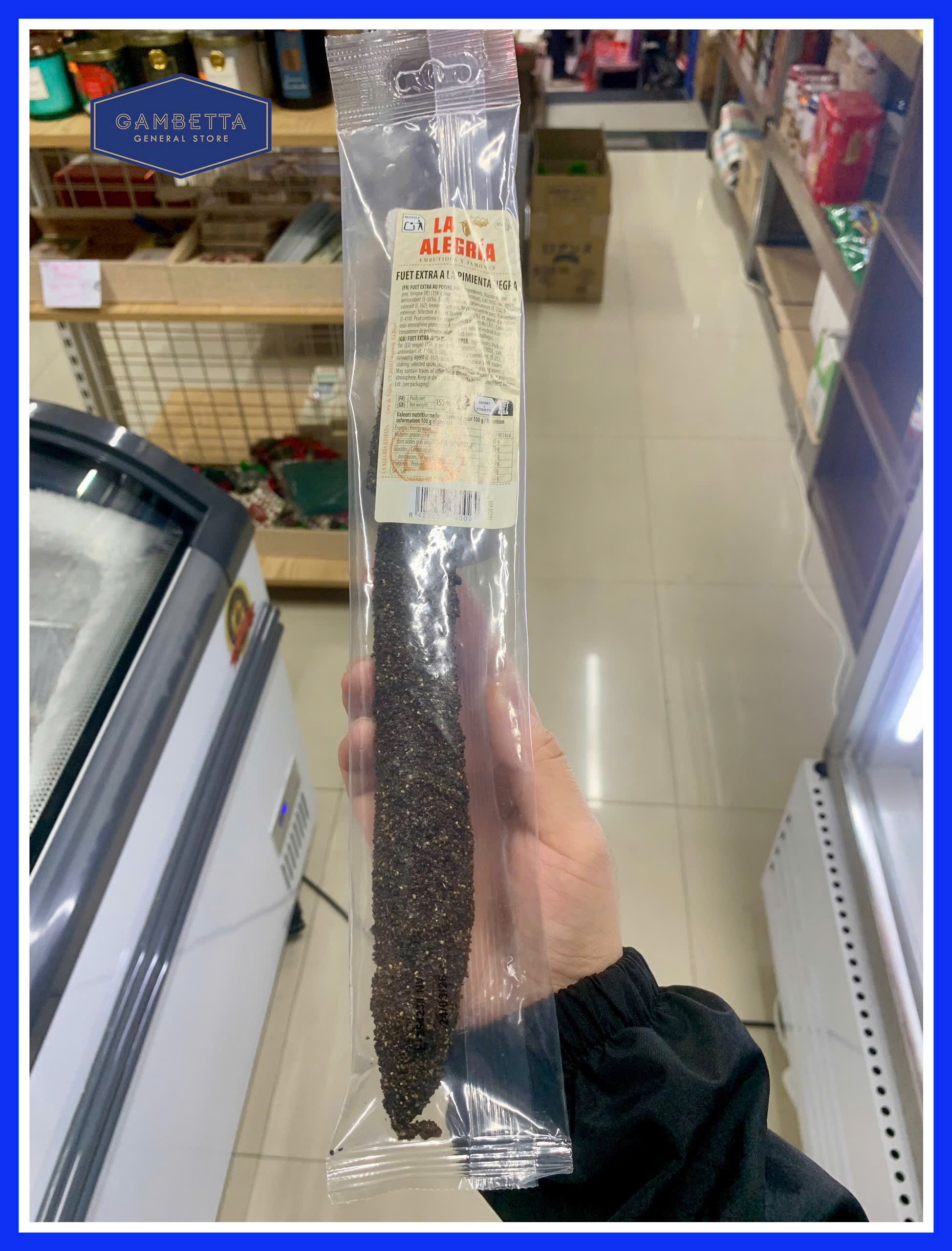 La Alegria Xúc Xích Fuet Extra A La Pimienta Negra 150g