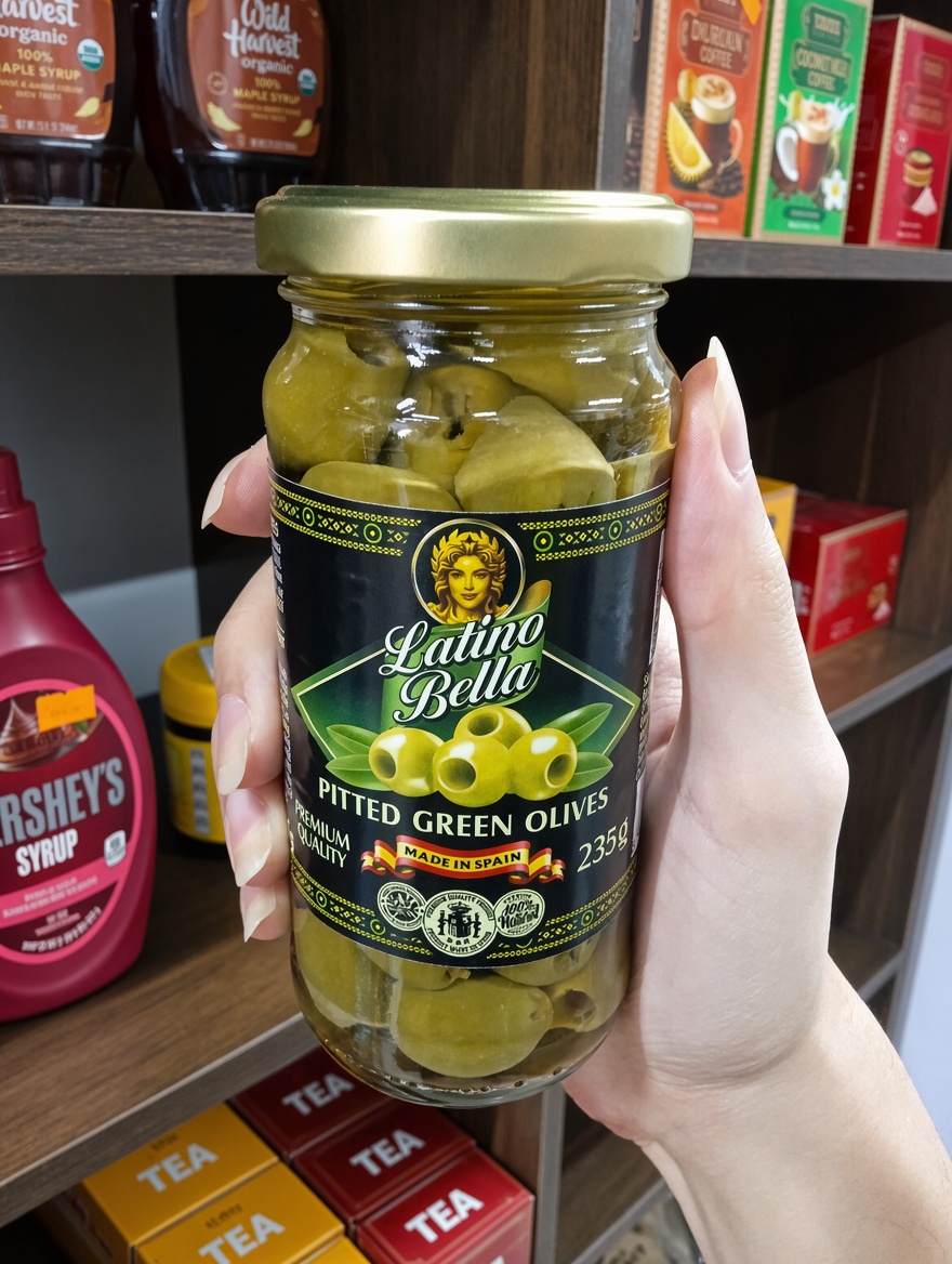 Latino Bella Pitted Green Olives 235g