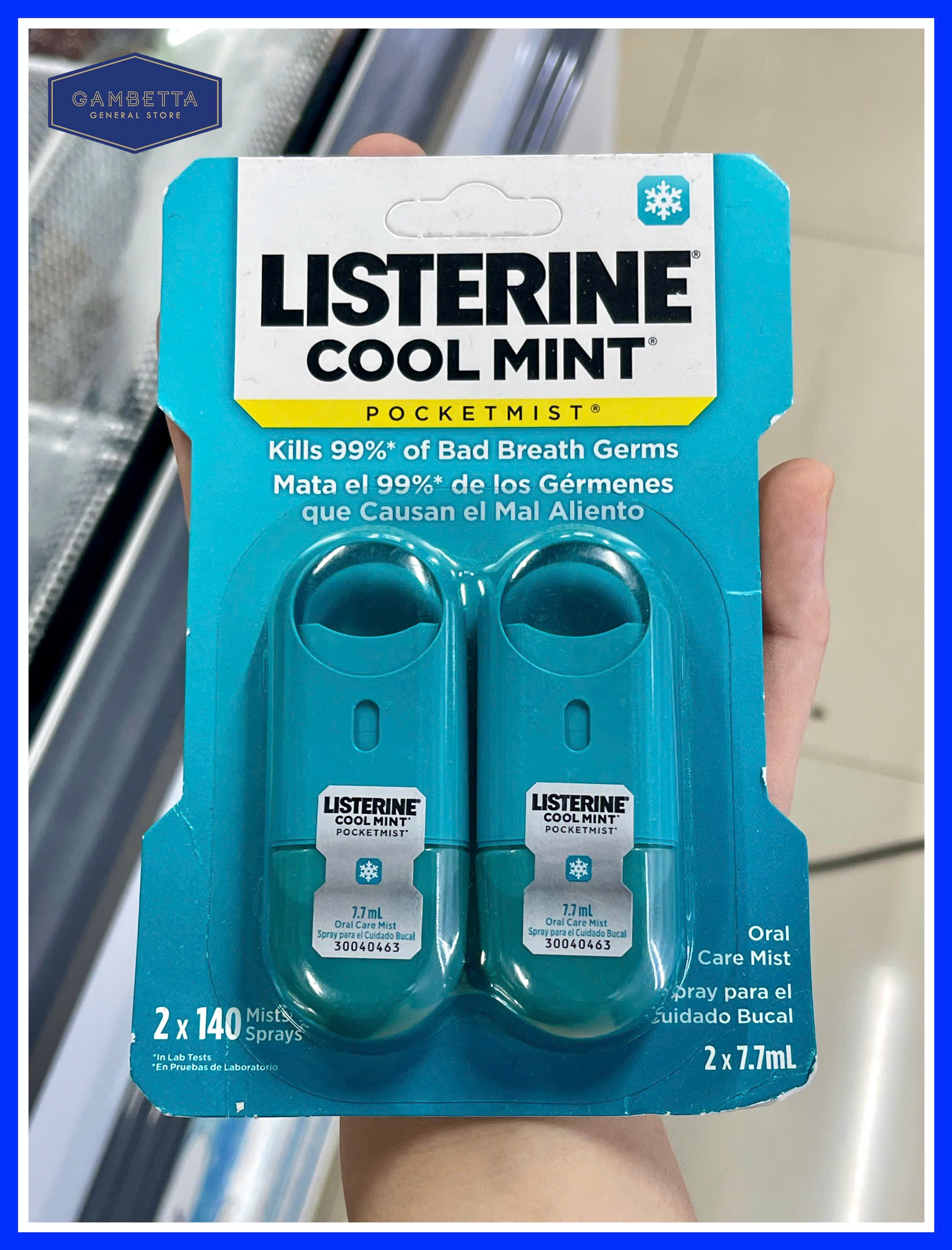 Listerine Cool Mint Pocket Mist Xịt Thơm Miệng Bạc Hà set 2