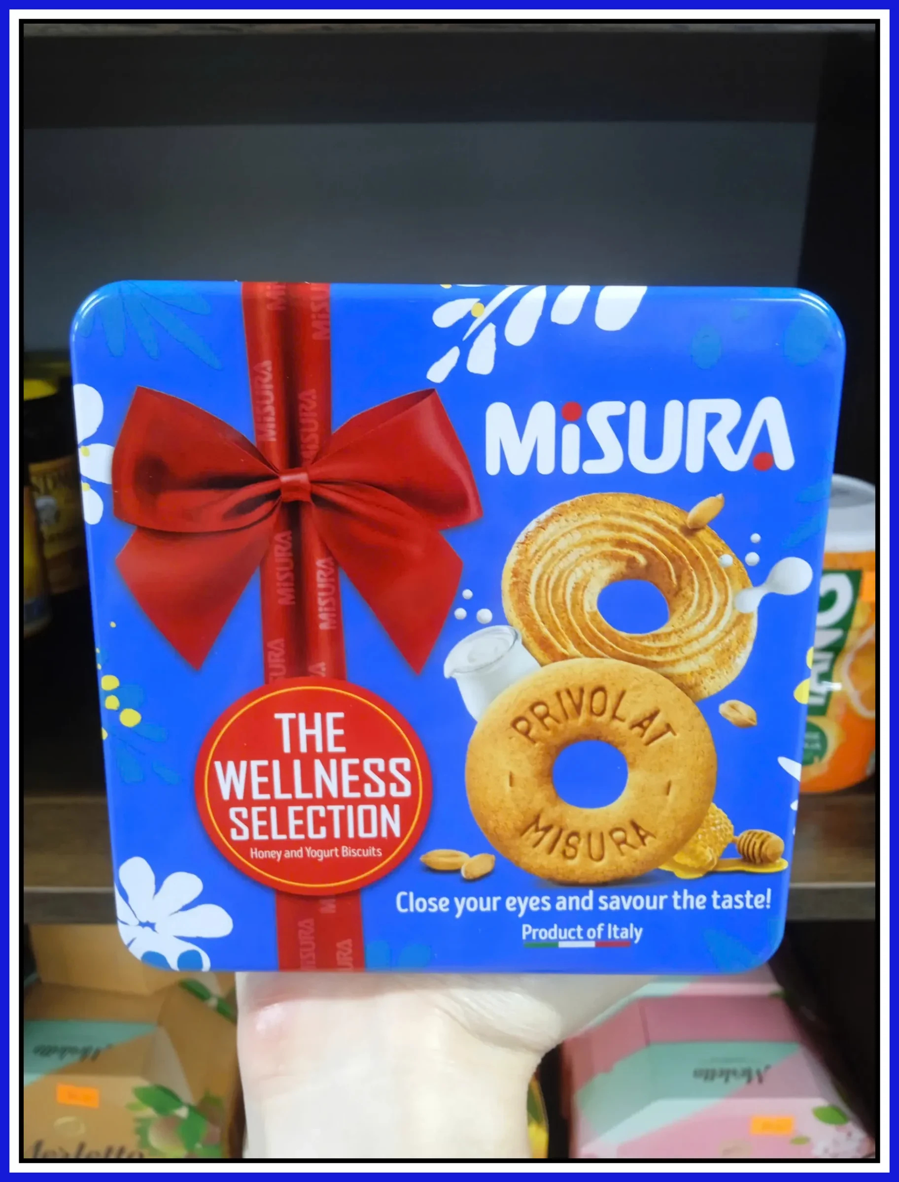 Misura Bánh Quy Mật Ong Sữa Chua Hộp xanh 200g