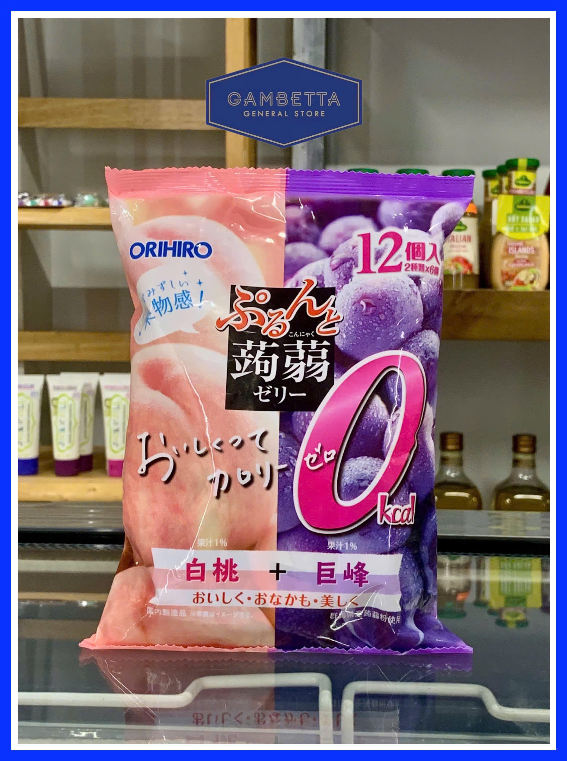 Orihiro Thạch Hoa Quả Mix vị Đào, Nho Tím 240g