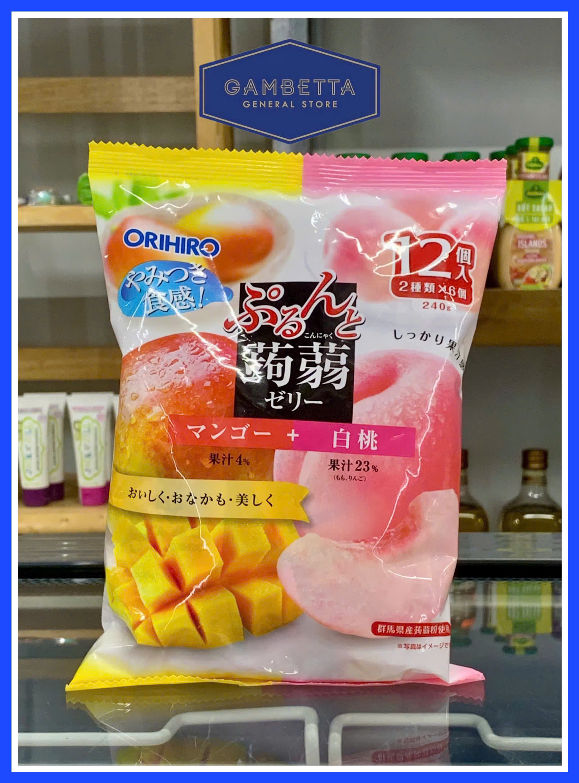 Orihiro Thạch Hoa Quả Mix vị Xoài, Đào 240g