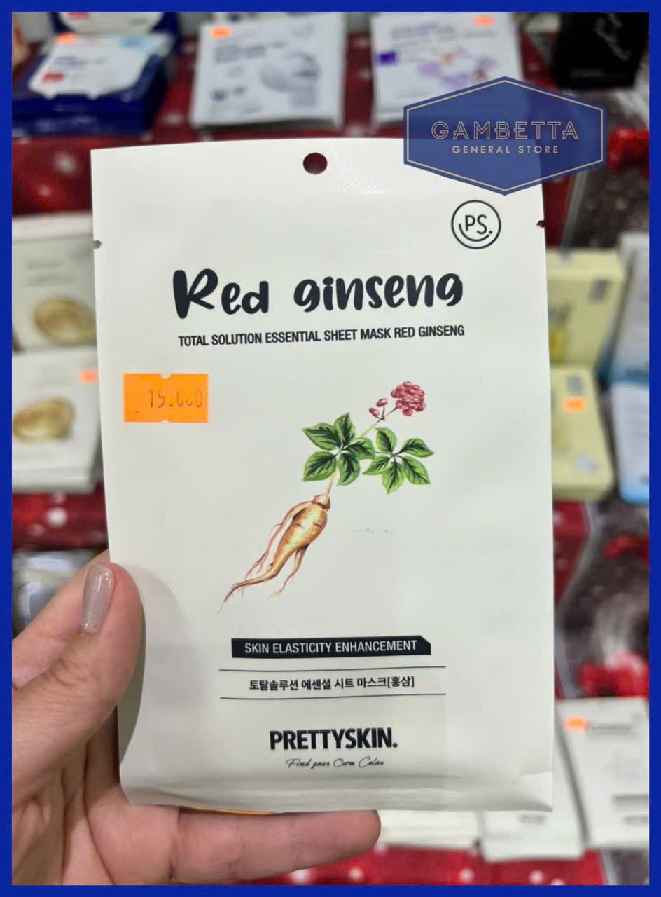 Pretty Skin Mặt Nạ Dưỡng Sâm Đỏ Red Ginseng Mask