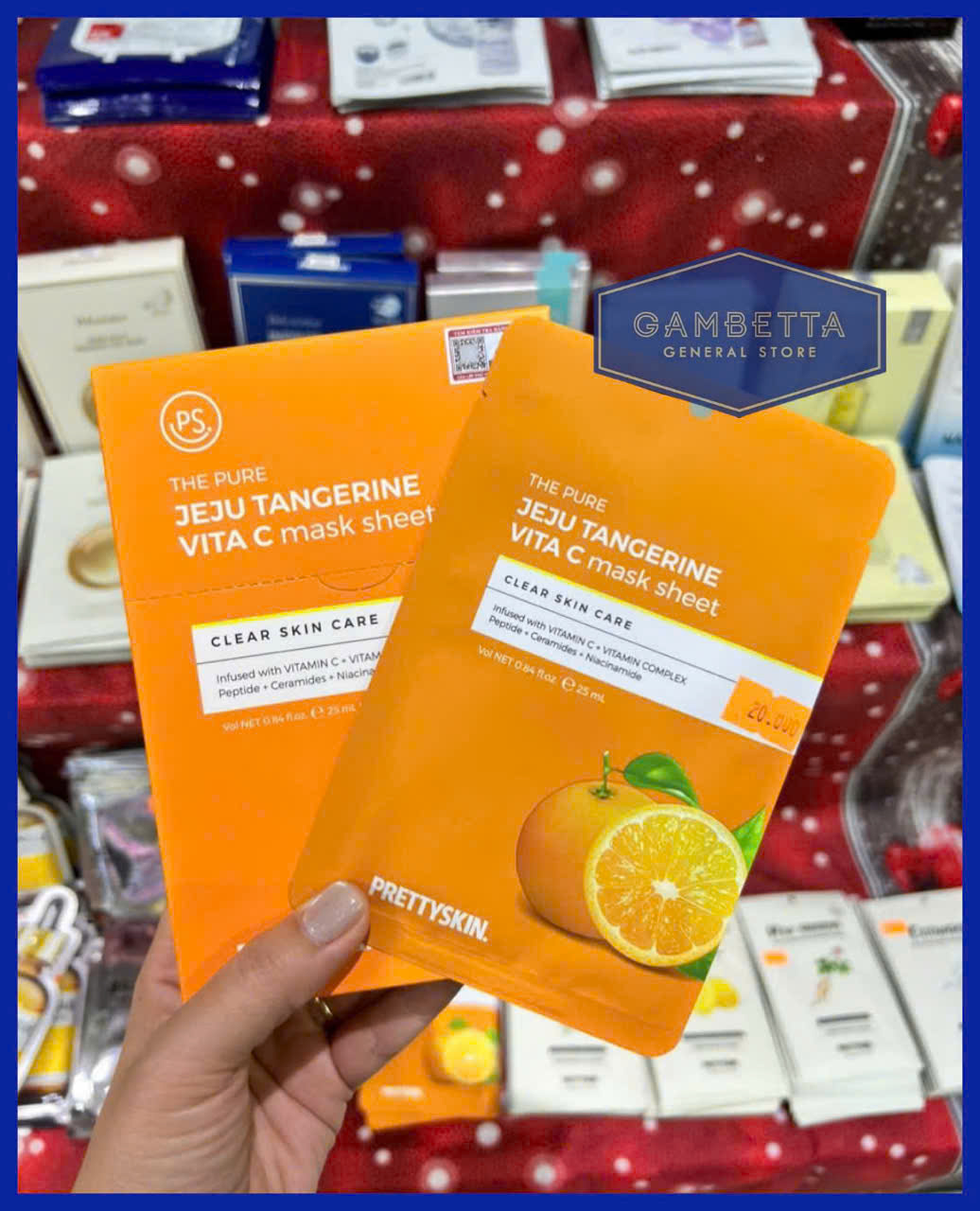 Pretty Skin Mặt Nạ Dưỡng The Pure Jeju Tangerine VIta C Mask
