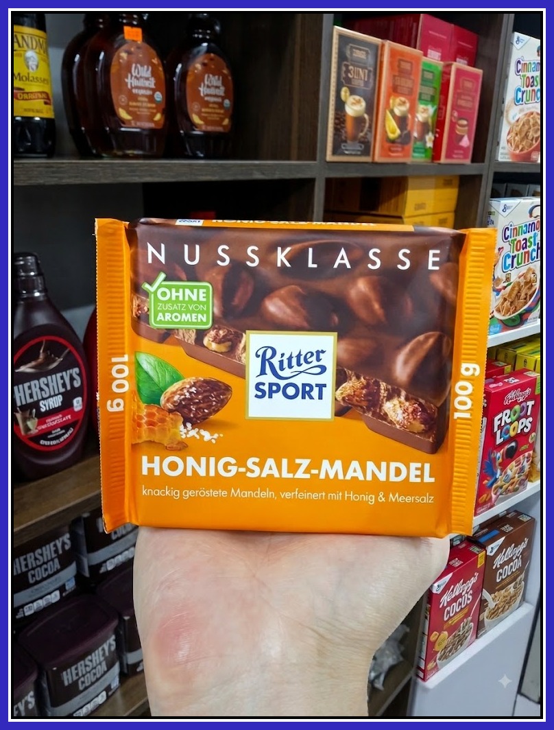 Ritter Sport Sô Cô La Mật Ong Hạnh Nhân Honey Salt Almond 100g