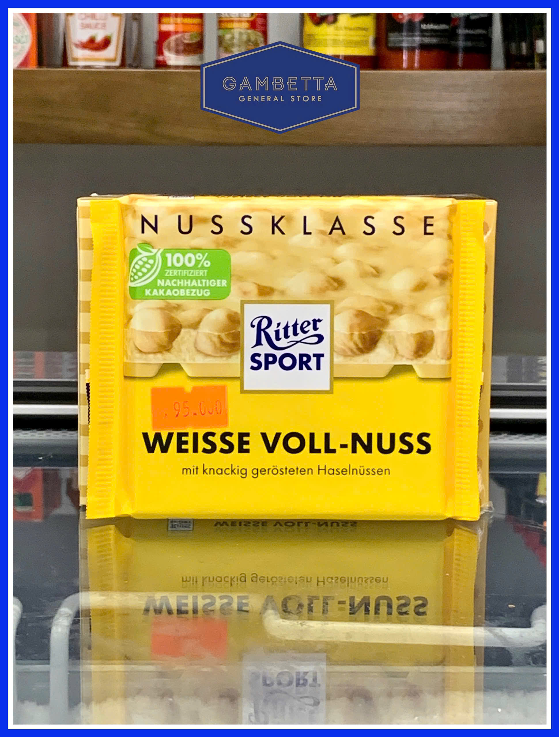 Sô Cô La Trắng Hạt Phỉ Ritter Sport Weisser Voll Nuss 100g